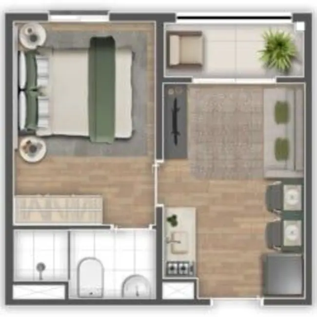 Foto 1 de Apartamento com 1 quarto à venda, 25m2 em Piqueri, São Paulo - SP
