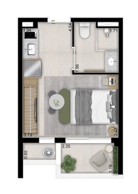 Foto 2 de Apartamento com 1 quarto à venda, 30m2 em Perdizes, São Paulo - SP