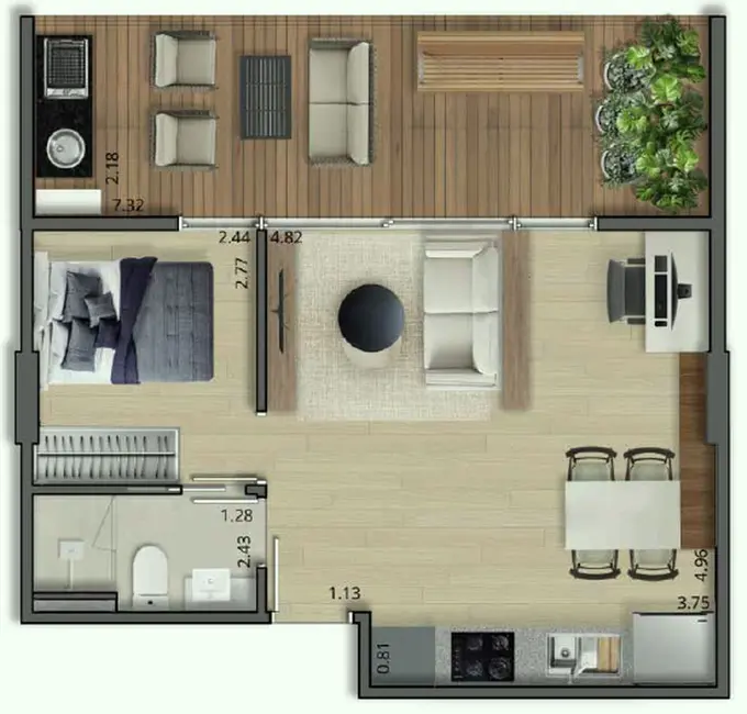 Foto 2 de Apartamento com 2 quartos à venda, 48m2 em Vila Clementino, São Paulo - SP
