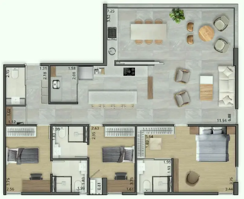 Foto 4 de Apartamento com 2 quartos à venda, 48m2 em Vila Clementino, São Paulo - SP