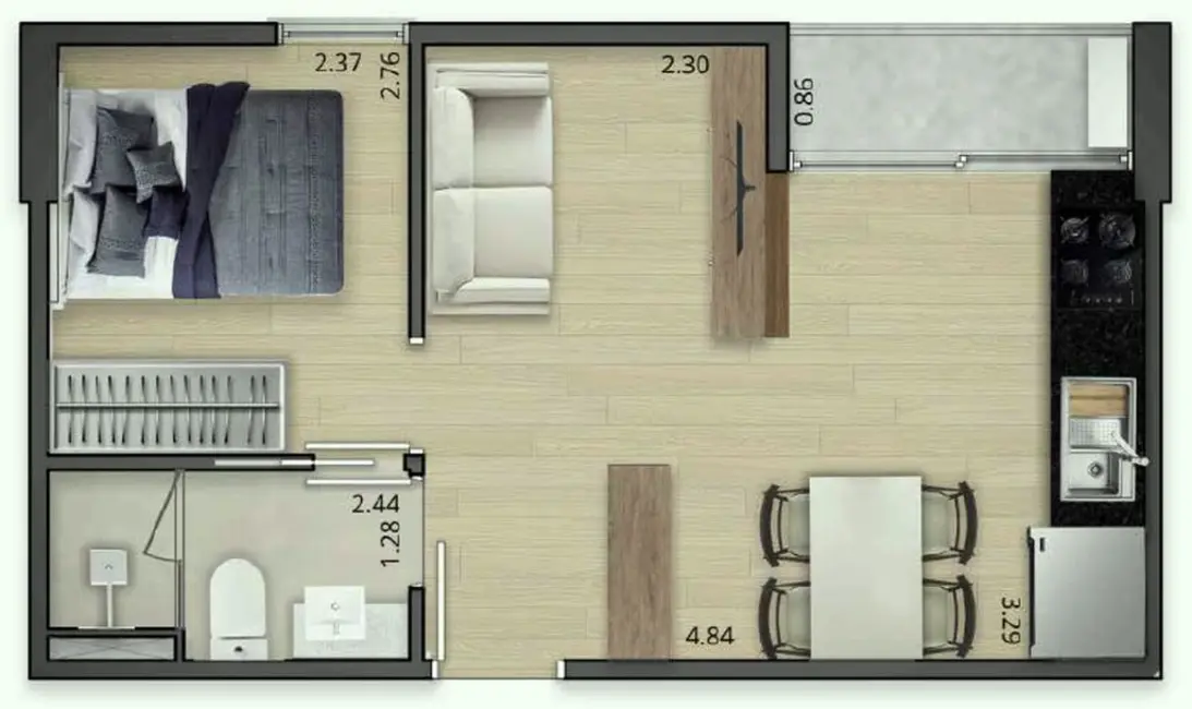 Foto 8 de Apartamento com 2 quartos à venda, 48m2 em Vila Clementino, São Paulo - SP