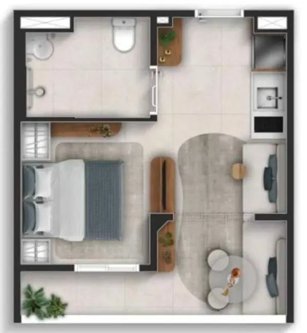 Foto 2 de Apartamento com 1 quarto à venda, 25m2 em Perdizes, São Paulo - SP