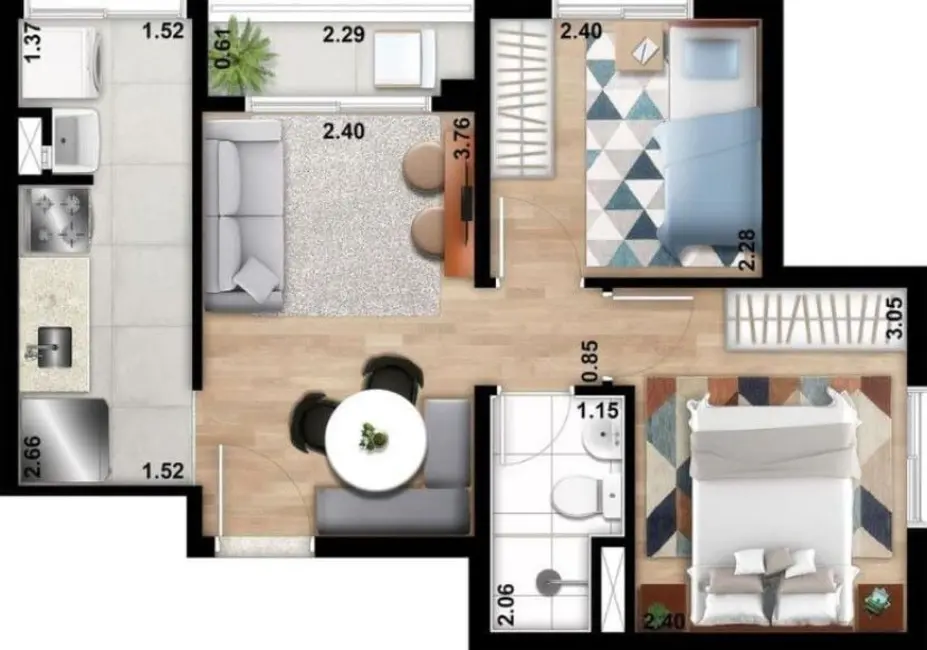 Foto 2 de Apartamento com 2 quartos à venda, 39m2 em Tucuruvi, São Paulo - SP