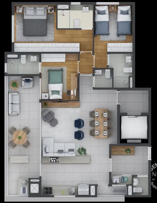 Apartamento com 3 quartos à venda, 111m2 em Moema, São Paulo - SP - imagem 7 Foto 7 de Apartamento com 3 quartos à venda, 111m2 em Moema, São Paulo - SP