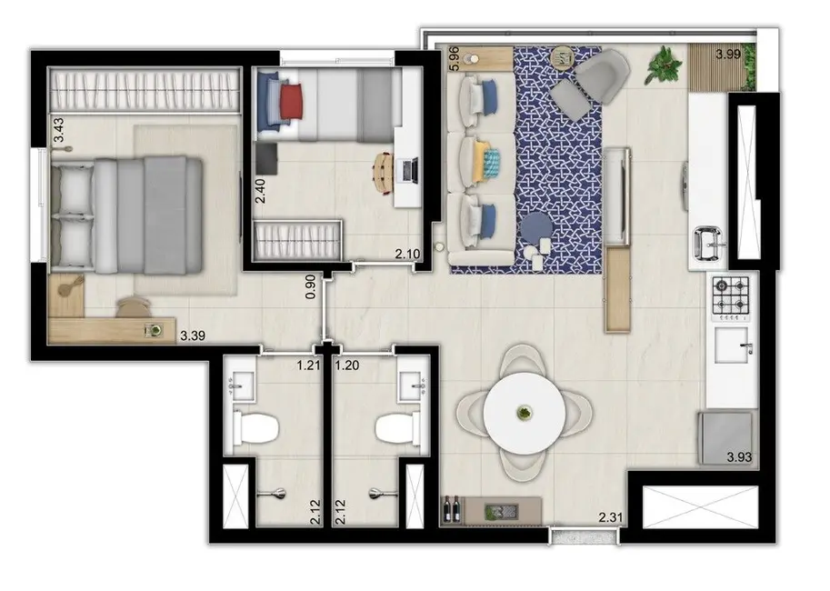 Foto 9 de Apartamento com 1 quarto à venda, 34m2 em Ipiranga, São Paulo - SP
