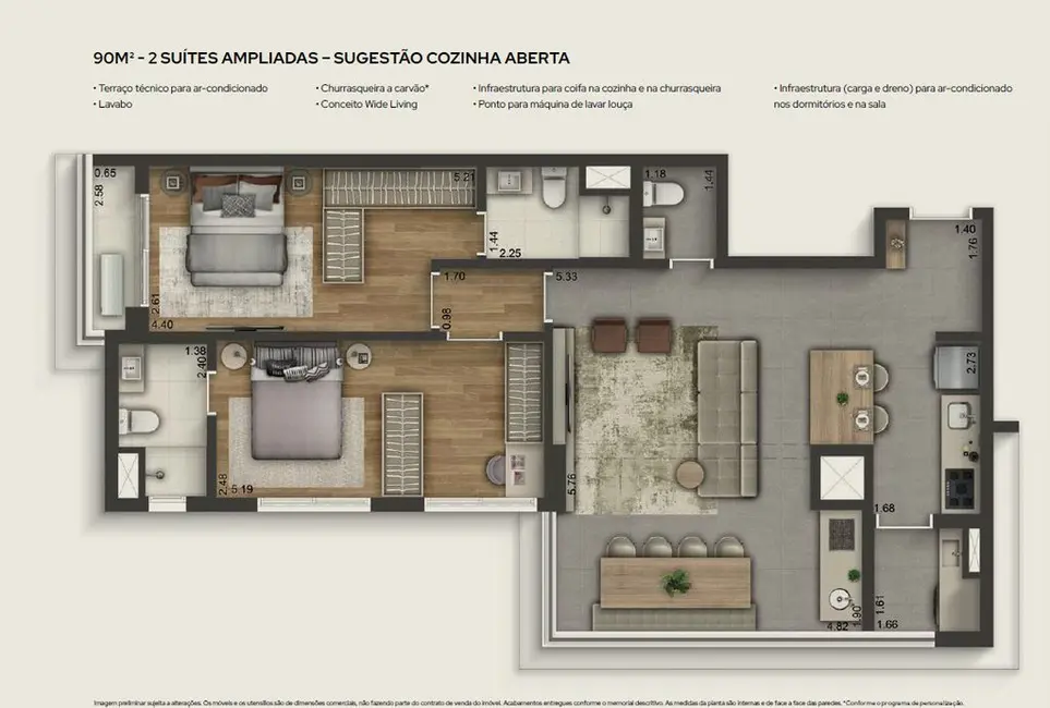 Foto 2 de Apartamento com 3 quartos à venda, 90m2 em São Paulo - SP