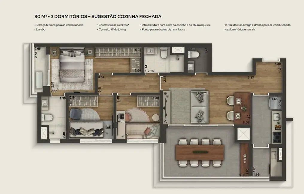 Foto 5 de Apartamento com 3 quartos à venda, 90m2 em São Paulo - SP