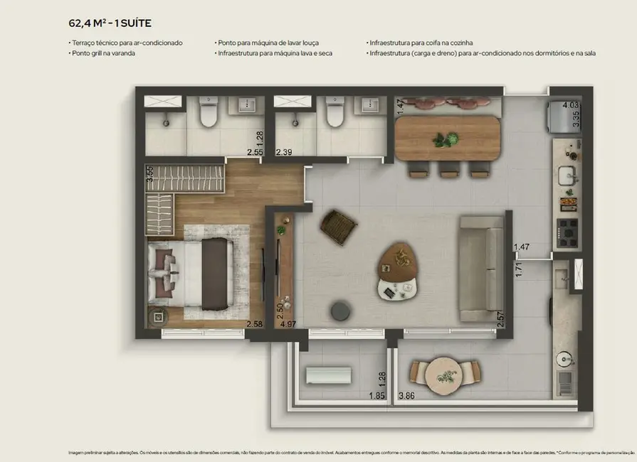 Foto 6 de Apartamento com 3 quartos à venda, 90m2 em São Paulo - SP