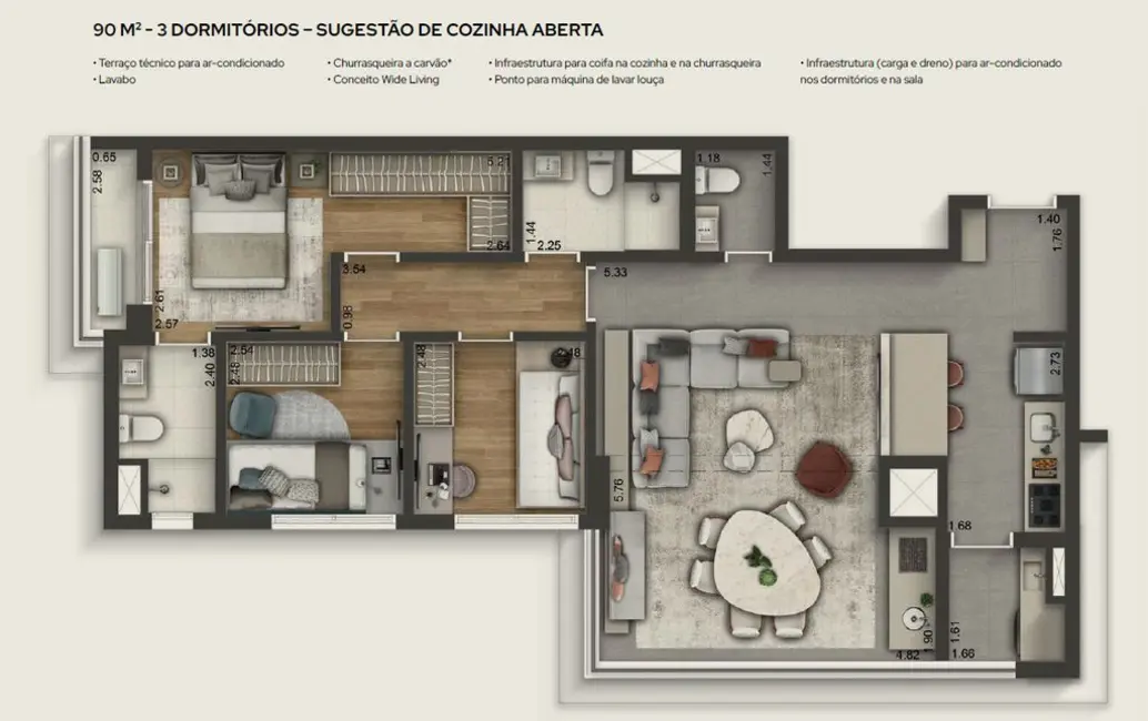 Foto 1 de Apartamento com 3 quartos à venda, 90m2 em São Paulo - SP