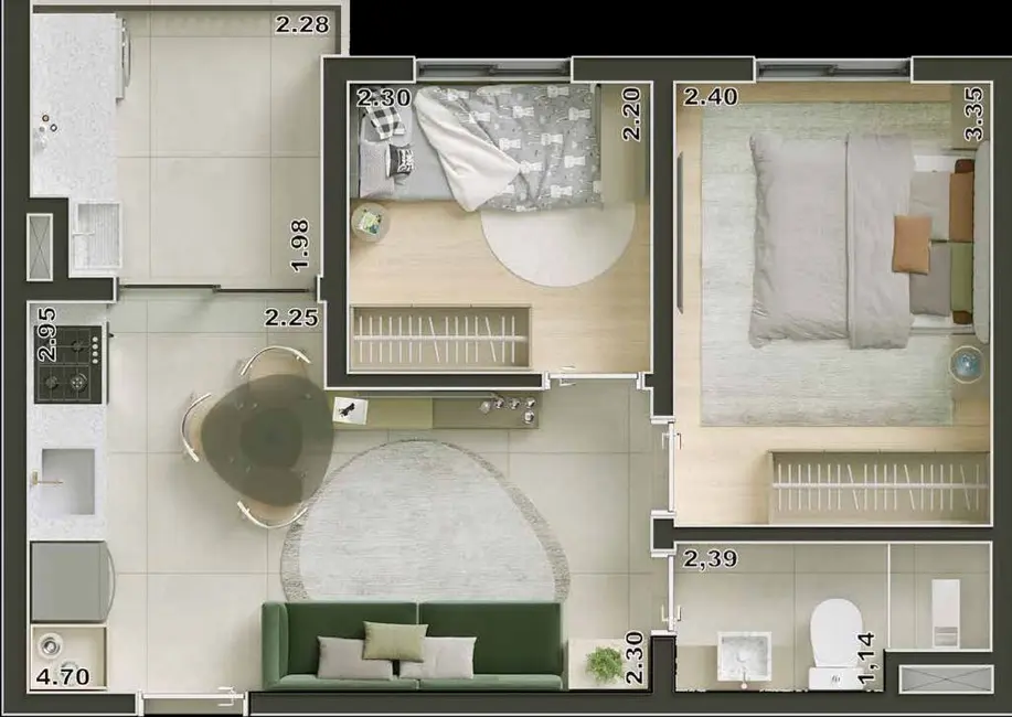 Apartamento com 2 quartos à venda, 52m2 em Vila Mariana, São Paulo - SP - imagem 8 Foto 8 de Apartamento com 2 quartos à venda, 52m2 em Vila Mariana, São Paulo - SP