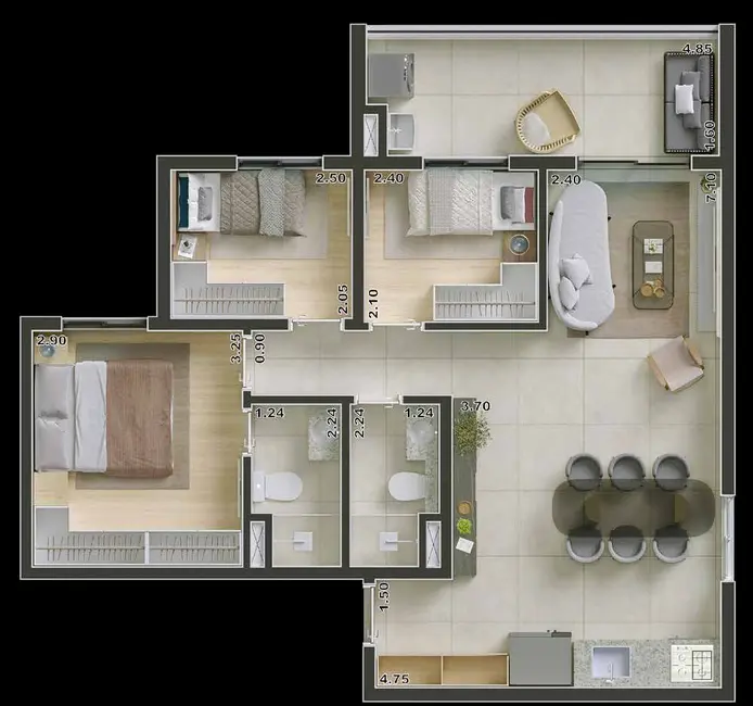 Apartamento com 2 quartos à venda, 52m2 em Vila Mariana, São Paulo - SP - imagem 7 Foto 7 de Apartamento com 2 quartos à venda, 52m2 em Vila Mariana, São Paulo - SP