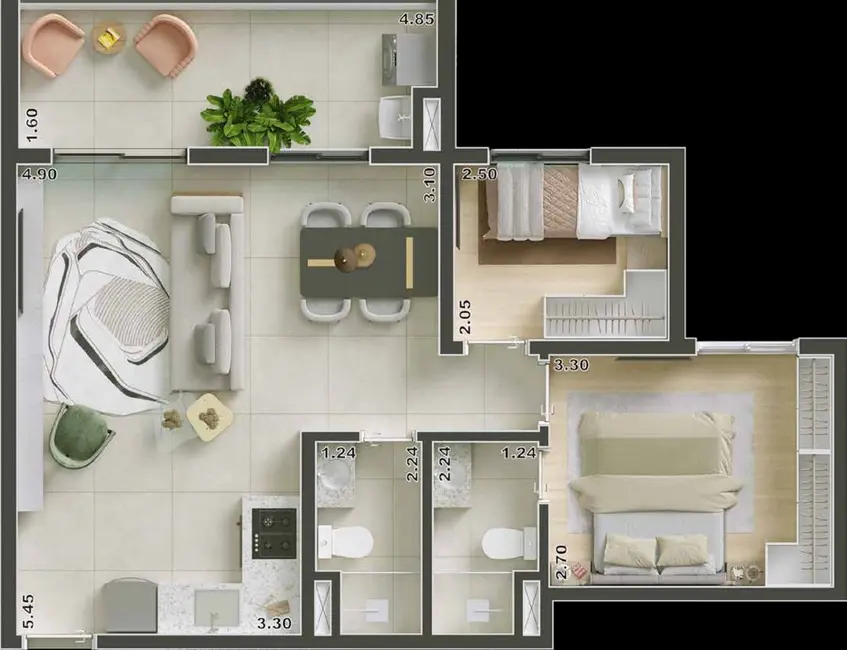 Apartamento com 2 quartos à venda, 52m2 em Vila Mariana, São Paulo - SP - imagem 3 Foto 3 de Apartamento com 2 quartos à venda, 52m2 em Vila Mariana, São Paulo - SP