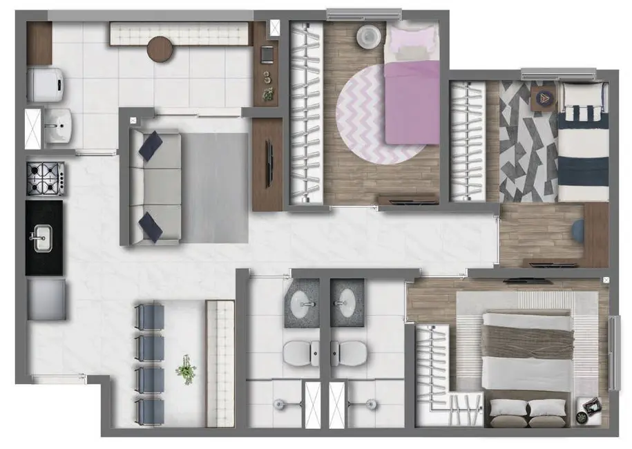 Apartamento com 3 quartos à venda, 78m2 em Belenzinho, São Paulo - SP - imagem 2 Foto 2 de Apartamento com 3 quartos à venda, 78m2 em Belenzinho, São Paulo - SP