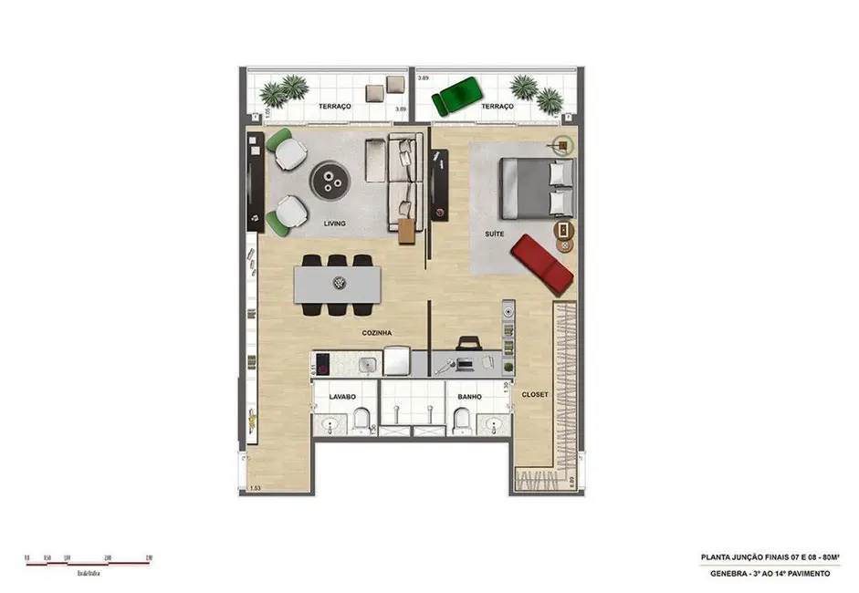 Foto 3 de Kitnet com 1 quarto à venda, 40m2 em Centro, São Paulo - SP