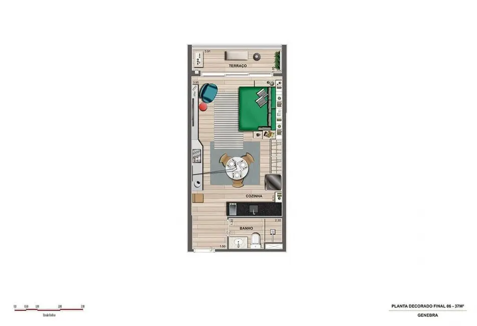 Foto 4 de Kitnet com 1 quarto à venda, 40m2 em Centro, São Paulo - SP