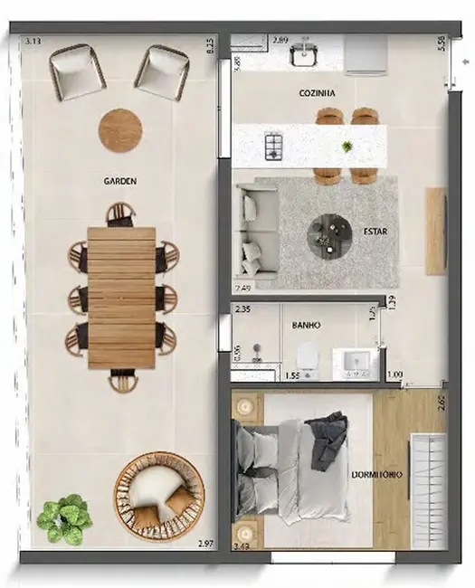 Apartamento com 1 quarto à venda, 41m2 em Perdizes, São Paulo - SP - imagem 7 Foto 7 de Apartamento com 1 quarto à venda, 41m2 em Perdizes, São Paulo - SP