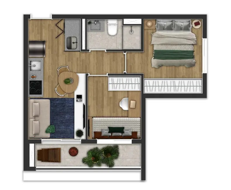 Foto 2 de Apartamento com 2 quartos à venda, 39m2 em Pinheiros, São Paulo - SP