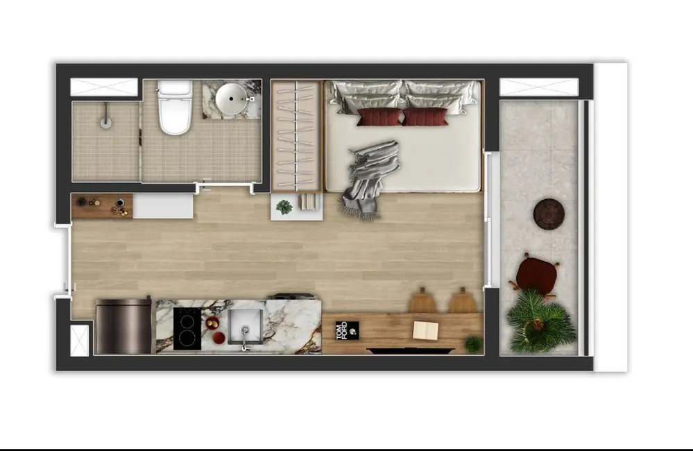 Foto 3 de Apartamento com 2 quartos à venda, 39m2 em Pinheiros, São Paulo - SP