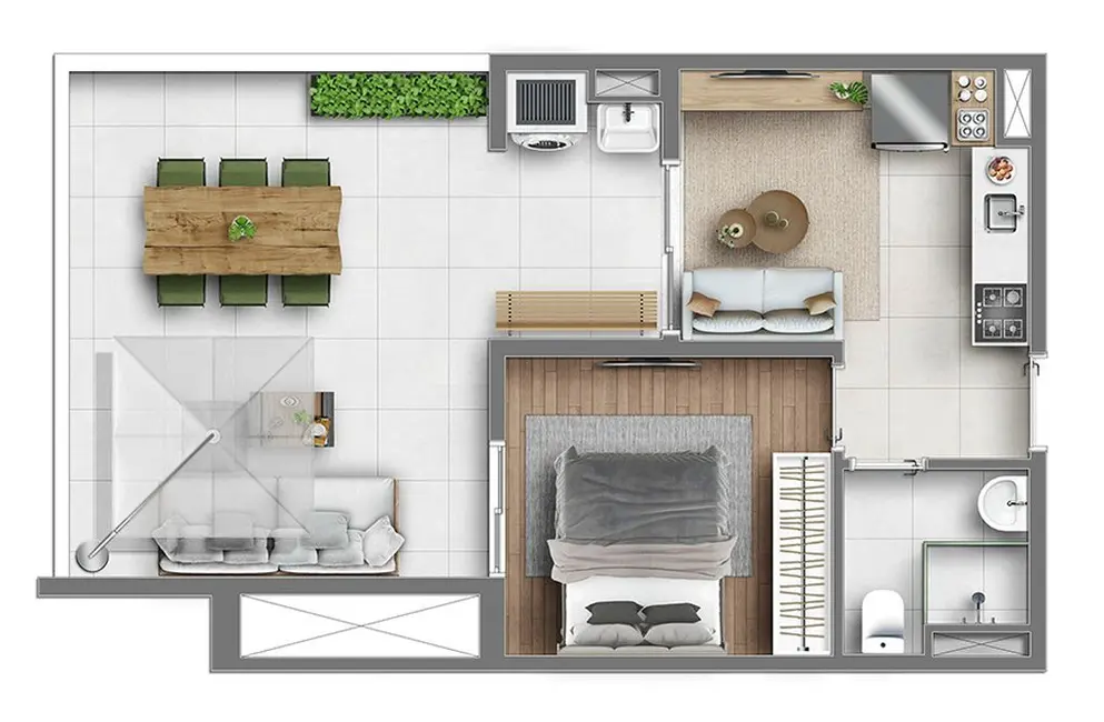 Foto 2 de Apartamento com 2 quartos à venda, 41m2 em Vila Carmosina, São Paulo - SP