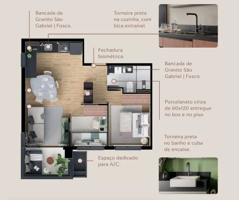 Apartamento com 2 quartos à venda, 44m2 em Vila Olímpia, São Paulo - SP - imagem 2 Foto 2 de Apartamento com 2 quartos à venda, 44m2 em Vila Olímpia, São Paulo - SP