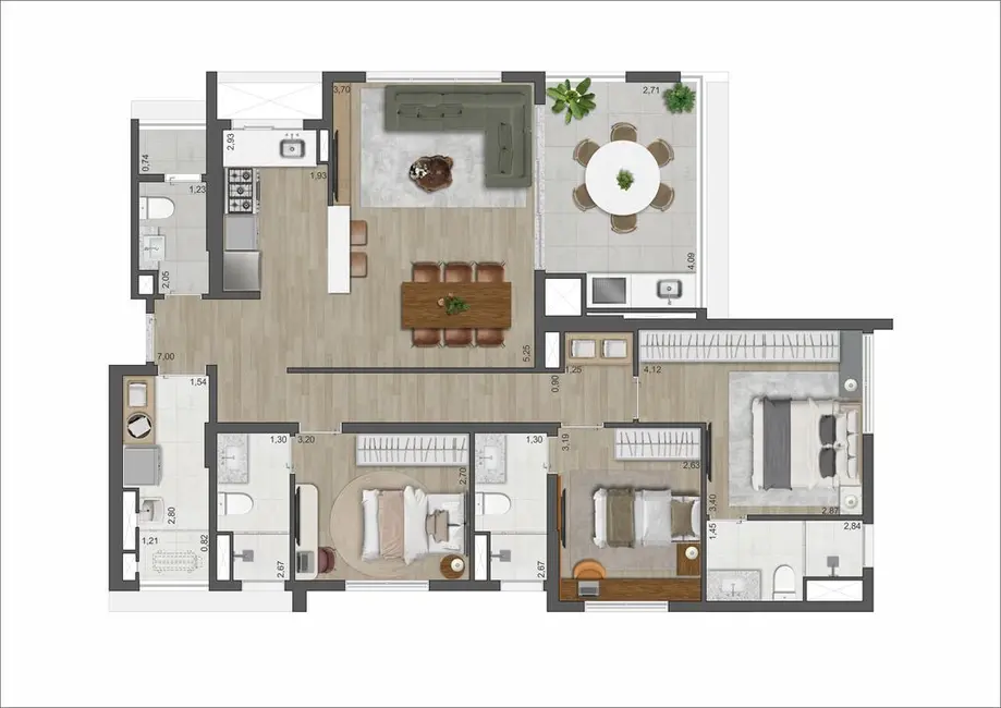 Foto 9 de Apartamento com 4 quartos à venda, 128m2 em Tatuapé, São Paulo - SP