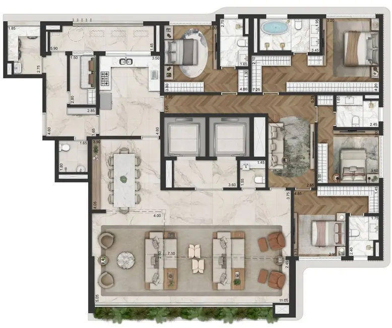 Apartamento com 4 quartos à venda, 569m2 em Moema, São Paulo - SP - imagem 2 Foto 2 de Apartamento com 4 quartos à venda, 569m2 em Moema, São Paulo - SP