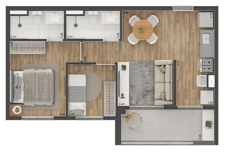 Foto 2 de Apartamento com 2 quartos à venda, 56m2 em Jardim Independência, São Paulo - SP