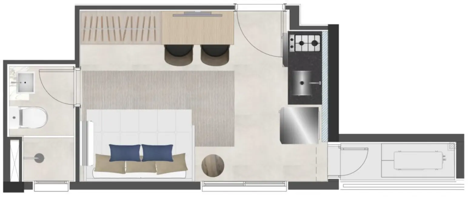 Foto 2 de Cobertura com 1 quarto à venda, 64m2 em Jardim Paulista, São Paulo - SP