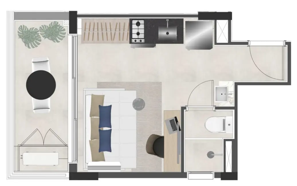 Foto 1 de Cobertura com 1 quarto à venda, 64m2 em Jardim Paulista, São Paulo - SP