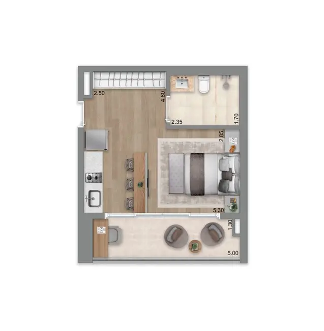 Apartamento com 2 quartos à venda, 70m2 em Brooklin Paulista, São Paulo - SP - imagem 3 Foto 3 de Apartamento com 2 quartos à venda, 70m2 em Brooklin Paulista, São Paulo - SP