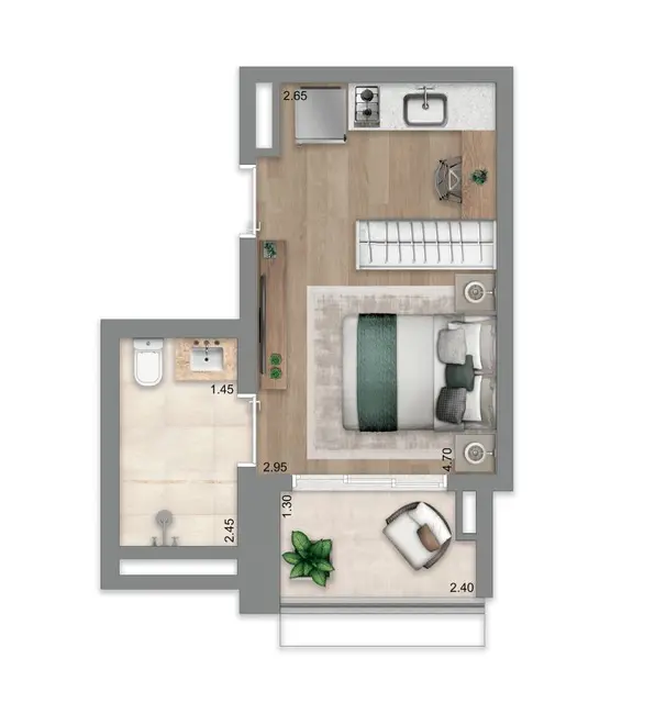Apartamento com 2 quartos à venda, 70m2 em Brooklin Paulista, São Paulo - SP - imagem 8 Foto 8 de Apartamento com 2 quartos à venda, 70m2 em Brooklin Paulista, São Paulo - SP