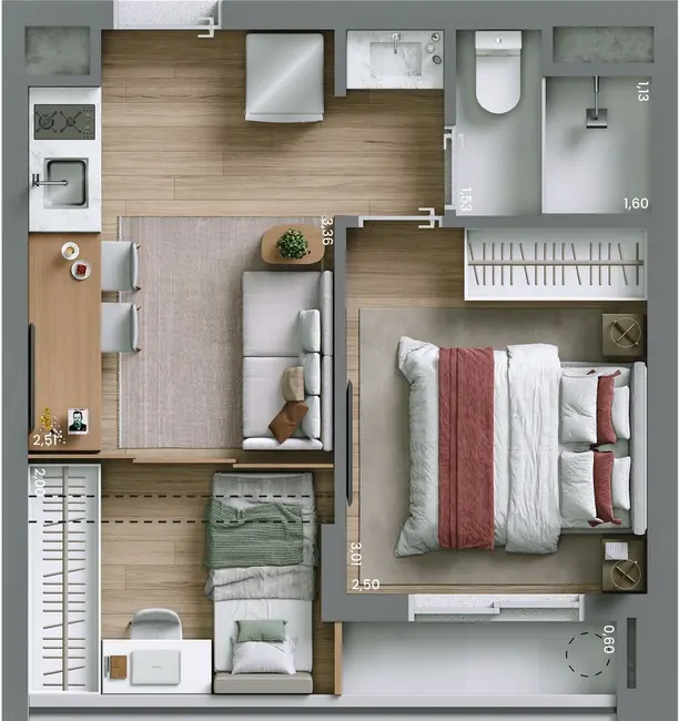 Foto 7 de Apartamento com 1 quarto à venda, 39m2 em Bela Vista, São Paulo - SP