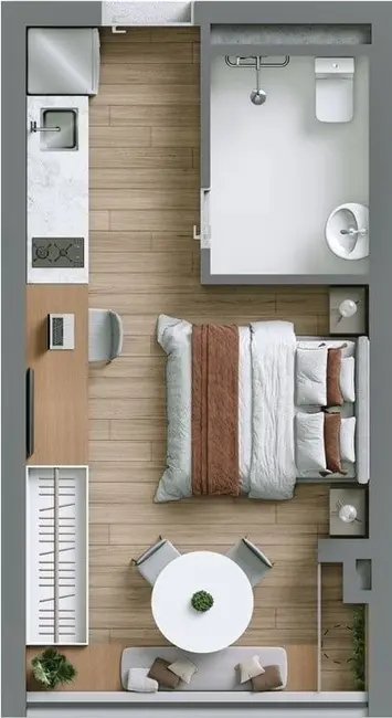 Kitnet com 1 quarto à venda, 24m2 em Bela Vista, São Paulo - SP - imagem 9 Foto 9 de Kitnet com 1 quarto à venda, 24m2 em Bela Vista, São Paulo - SP