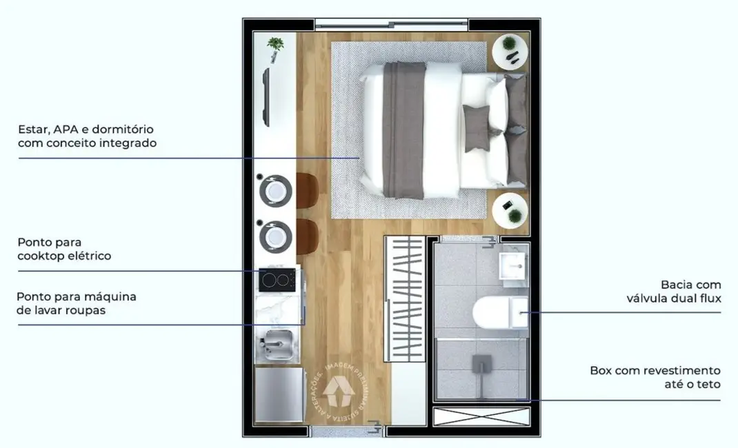 Foto 4 de Apartamento com 1 quarto à venda, 28m2 em Jardim Boa Esperança, São Paulo - SP