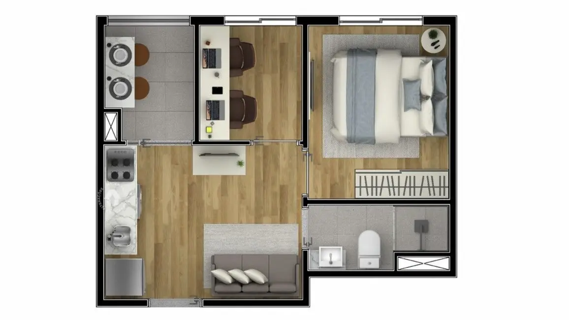 Foto 5 de Cobertura com 1 quarto à venda, 68m2 em Vila Palmeiras, São Paulo - SP