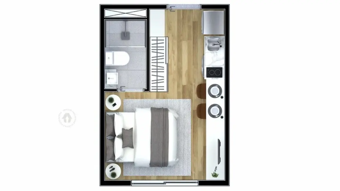 Foto 3 de Cobertura com 1 quarto à venda, 68m2 em Vila Palmeiras, São Paulo - SP