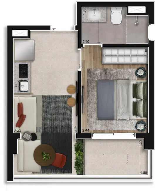 Foto 6 de Apartamento com 1 quarto à venda, 34m2 em Aclimação, São Paulo - SP