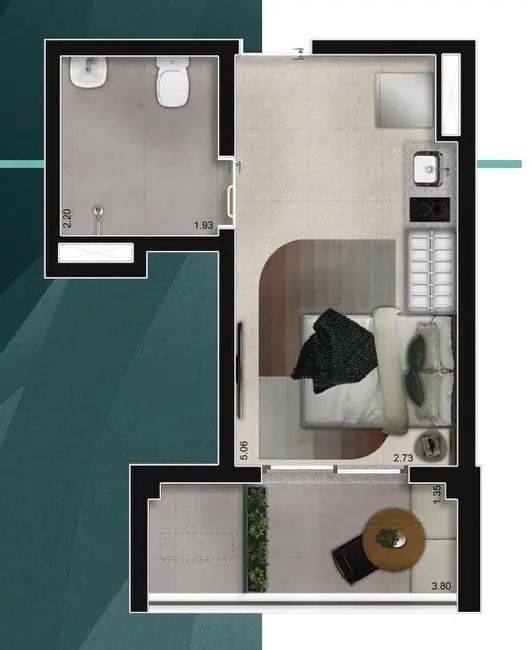 Kitnet com 1 quarto à venda, 25m2 em Aclimação, São Paulo - SP - imagem 3 Foto 3 de Kitnet com 1 quarto à venda, 25m2 em Aclimação, São Paulo - SP