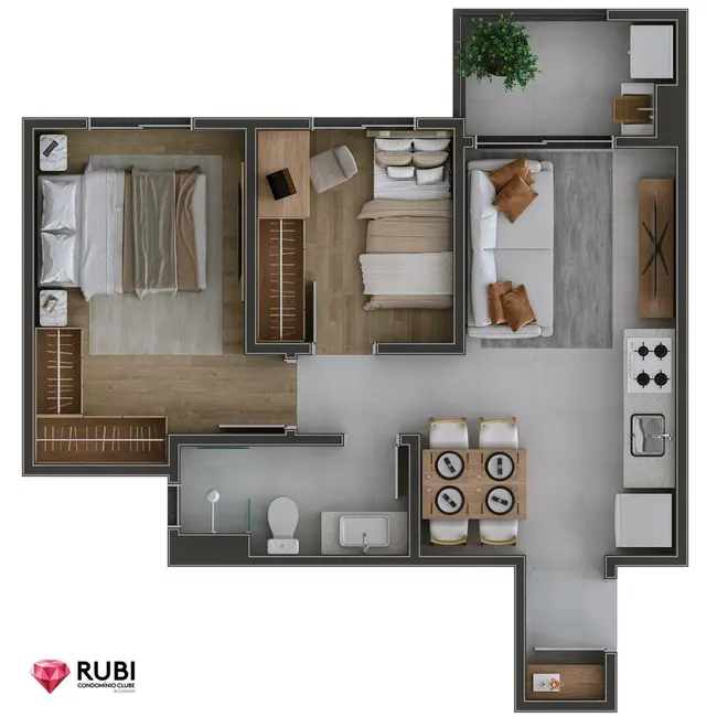 Foto 2 de Apartamento com 2 quartos à venda, 42m2 em Jardim Vila Galvão, Guarulhos - SP