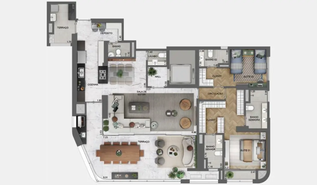 Foto 9 de Cobertura com 3 quartos à venda, 213m2 em Chácara Santo Antônio (Zona Sul), São Paulo - SP