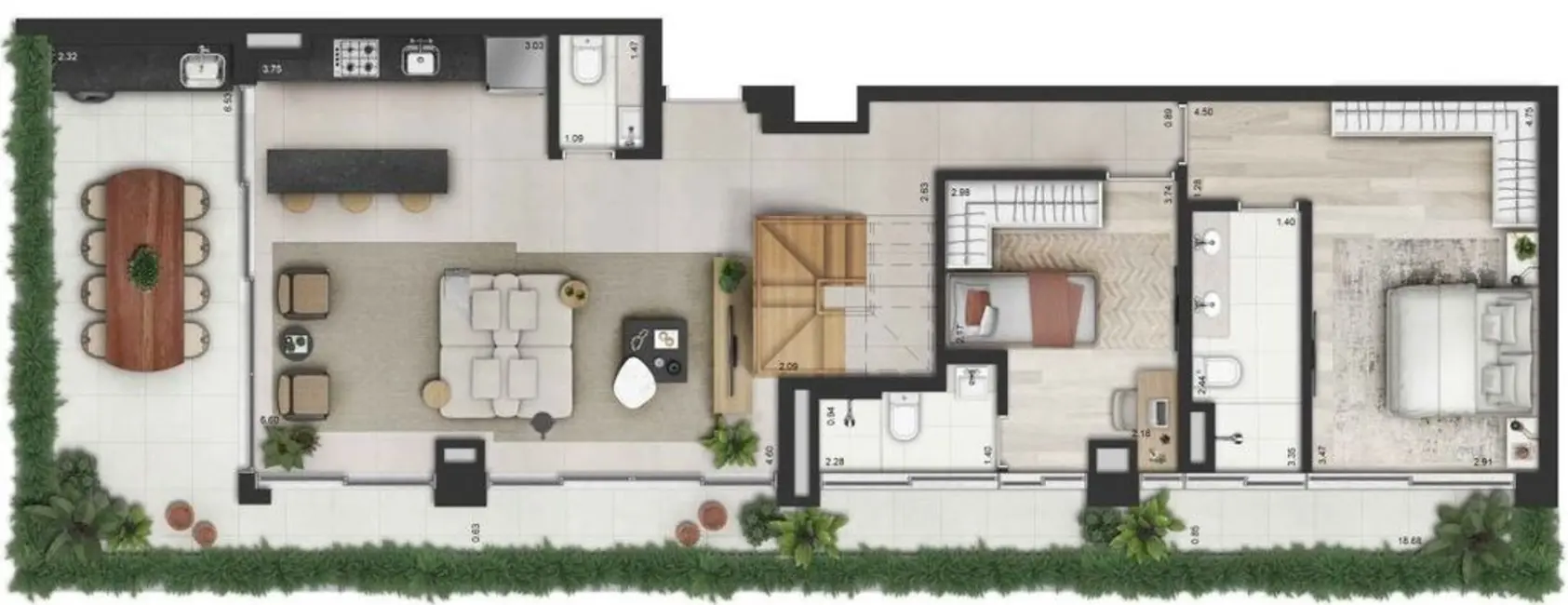 Cobertura com 3 quartos à venda, 208m2 em Campo Belo, São Paulo - SP - imagem 9 Foto 9 de Cobertura com 3 quartos à venda, 208m2 em Campo Belo, São Paulo - SP