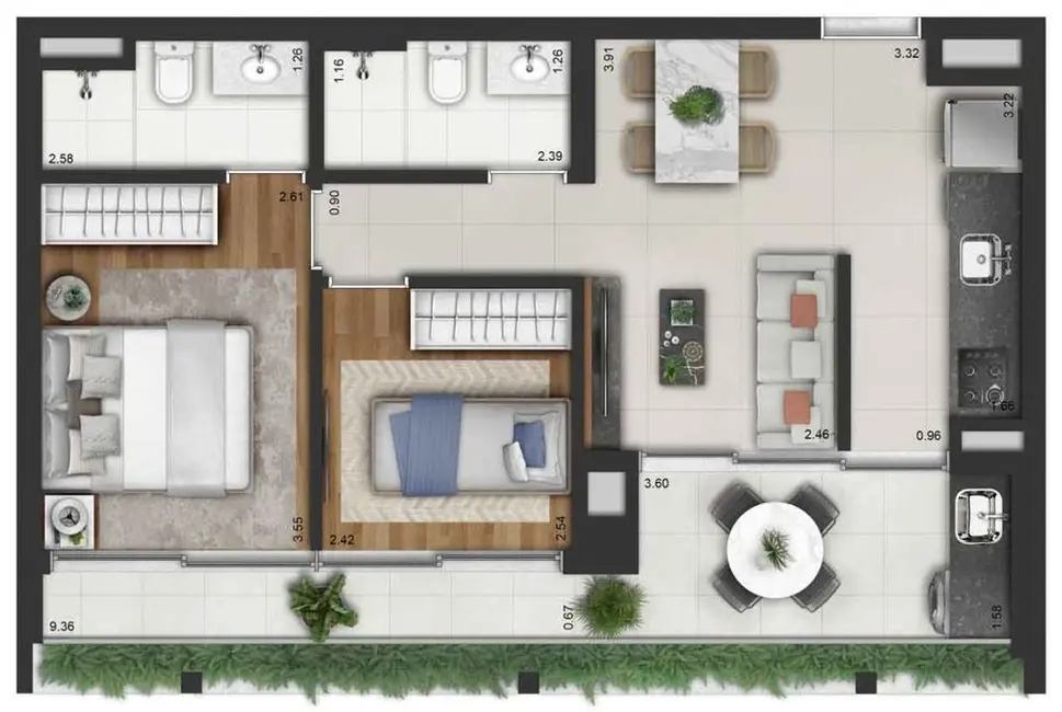 Cobertura com 3 quartos à venda, 208m2 em Campo Belo, São Paulo - SP - imagem 5 Foto 5 de Cobertura com 3 quartos à venda, 208m2 em Campo Belo, São Paulo - SP