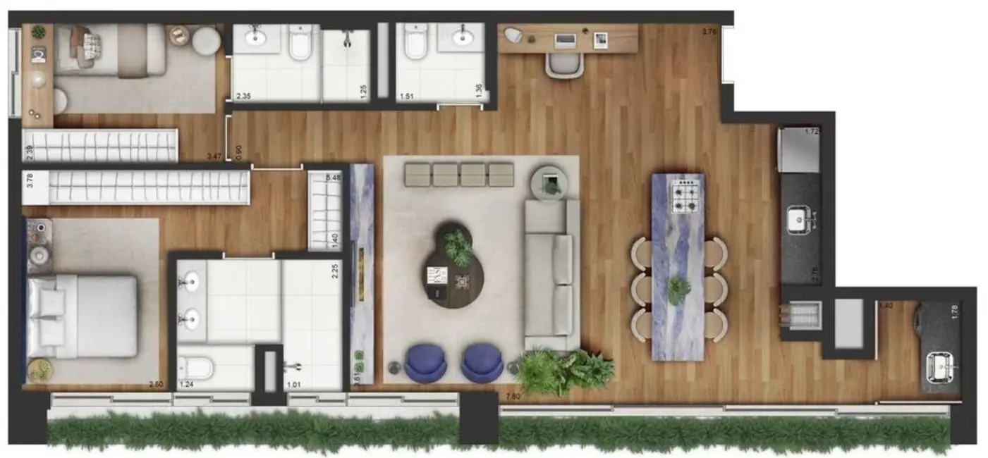 Cobertura com 3 quartos à venda, 208m2 em Campo Belo, São Paulo - SP - imagem 6 Foto 6 de Cobertura com 3 quartos à venda, 208m2 em Campo Belo, São Paulo - SP
