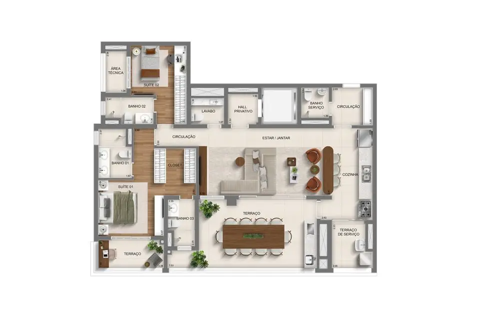 Apartamento com 3 quartos à venda, 137m2 em Mooca, São Paulo - SP - imagem 4 Foto 4 de Apartamento com 3 quartos à venda, 137m2 em Mooca, São Paulo - SP