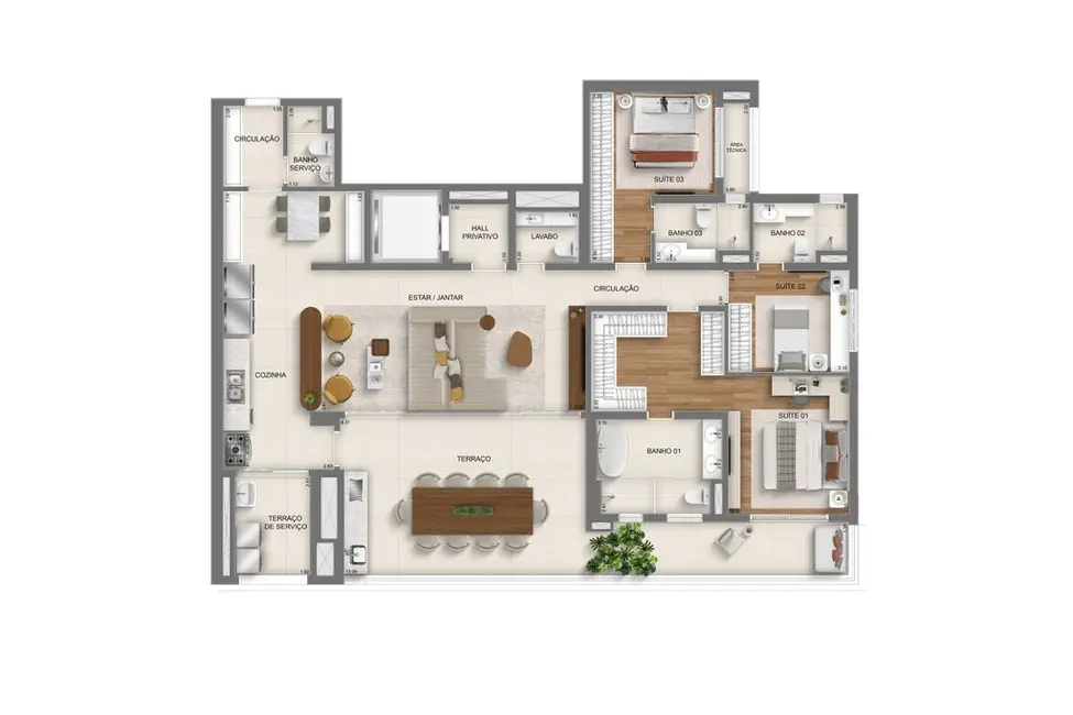 Apartamento com 3 quartos à venda, 137m2 em Mooca, São Paulo - SP - imagem 5 Foto 5 de Apartamento com 3 quartos à venda, 137m2 em Mooca, São Paulo - SP