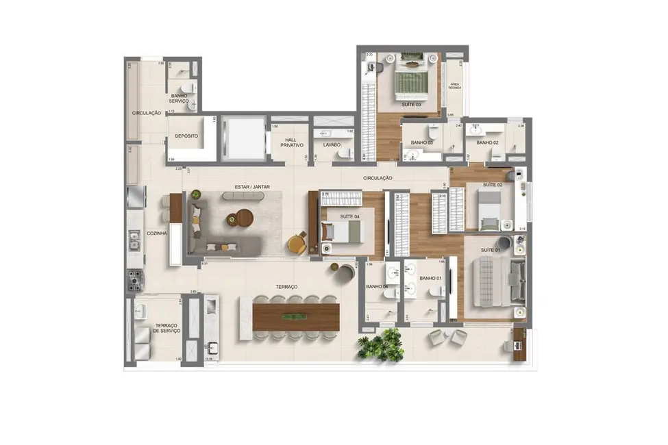 Apartamento com 3 quartos à venda, 137m2 em Mooca, São Paulo - SP - imagem 6 Foto 6 de Apartamento com 3 quartos à venda, 137m2 em Mooca, São Paulo - SP