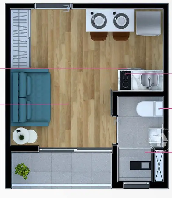 Apartamento com 1 quarto à venda, 27m2 em Vila Gustavo, São Paulo - SP - imagem 5 Foto 5 de Apartamento com 1 quarto à venda, 27m2 em Vila Gustavo, São Paulo - SP