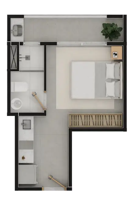 Apartamento com 2 quartos à venda, 34m2 em Chácara Santo Antônio (Zona Sul), São Paulo - SP - imagem 2 Foto 2 de Apartamento com 2 quartos à venda, 34m2 em Chácara Santo Antônio (Zona Sul), São Paulo - SP