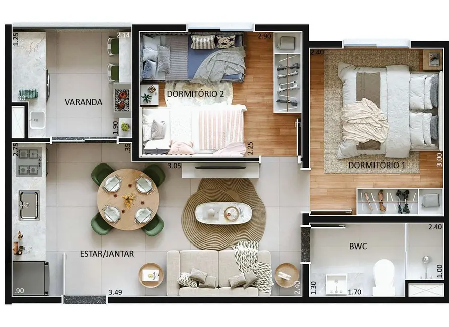 Apartamento com 2 quartos à venda, 40m2 em Ponte Grande, Guarulhos - SP - imagem 3 Foto 3 de Apartamento com 2 quartos à venda, 40m2 em Ponte Grande, Guarulhos - SP