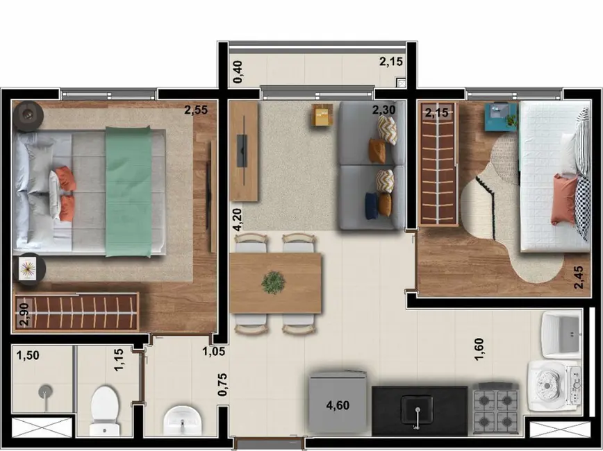 Foto 1 de Apartamento com 2 quartos à venda, 70m2 em Jardim Ampliação, São Paulo - SP